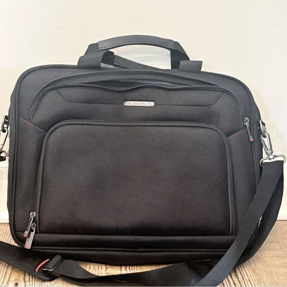 Samsonite luggage 3 Toploader Briefcase,, Polyester, Black, black